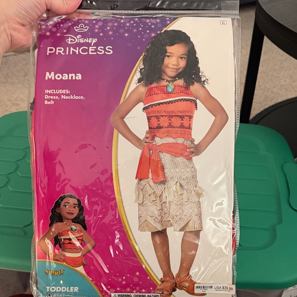 Disney Moana Costume with Red and Tan Accents